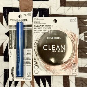 NWT - COVERGIRL Blue Mascara and Light Beige Powder Set